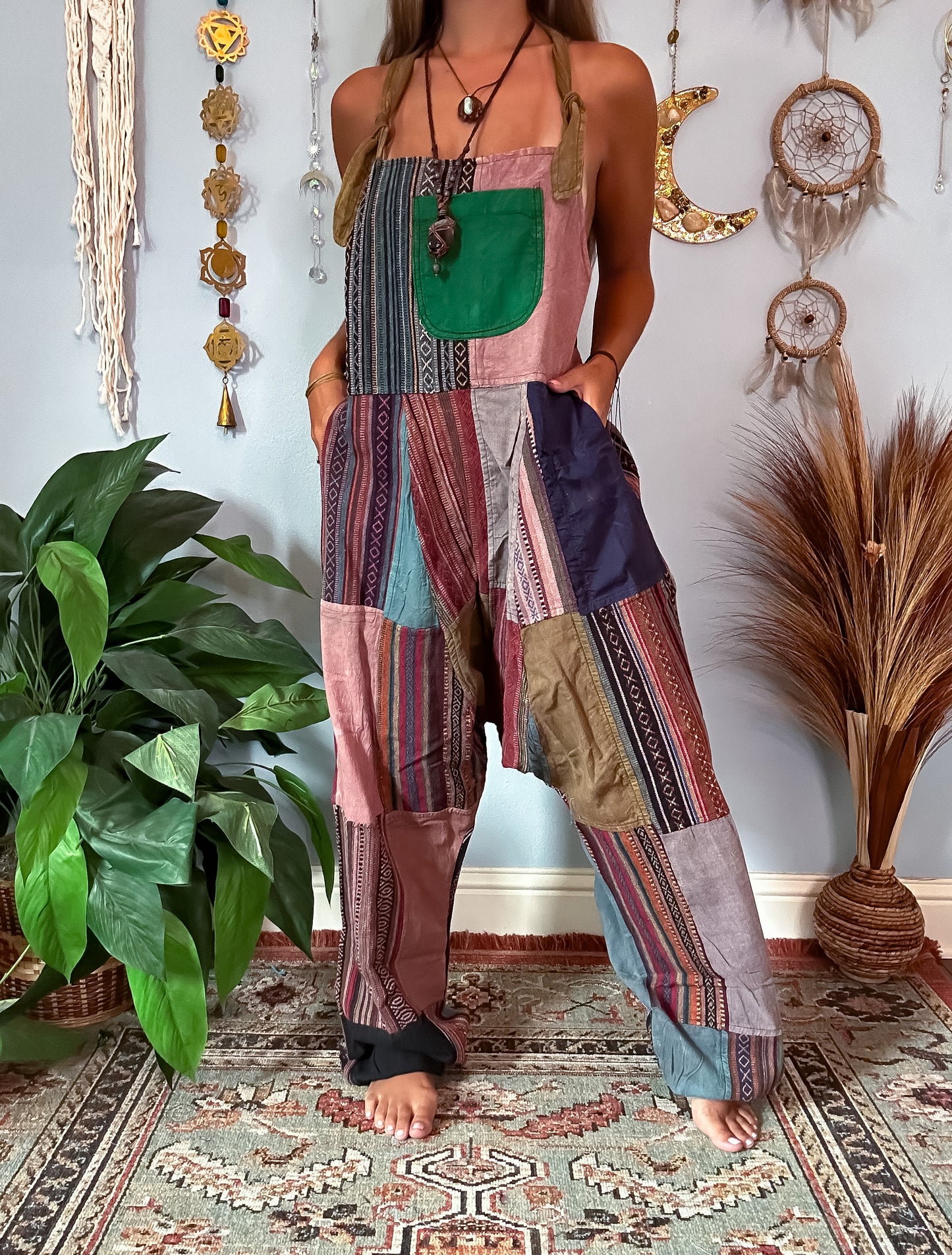 CARTER HAREM OVERALLS - EARTH