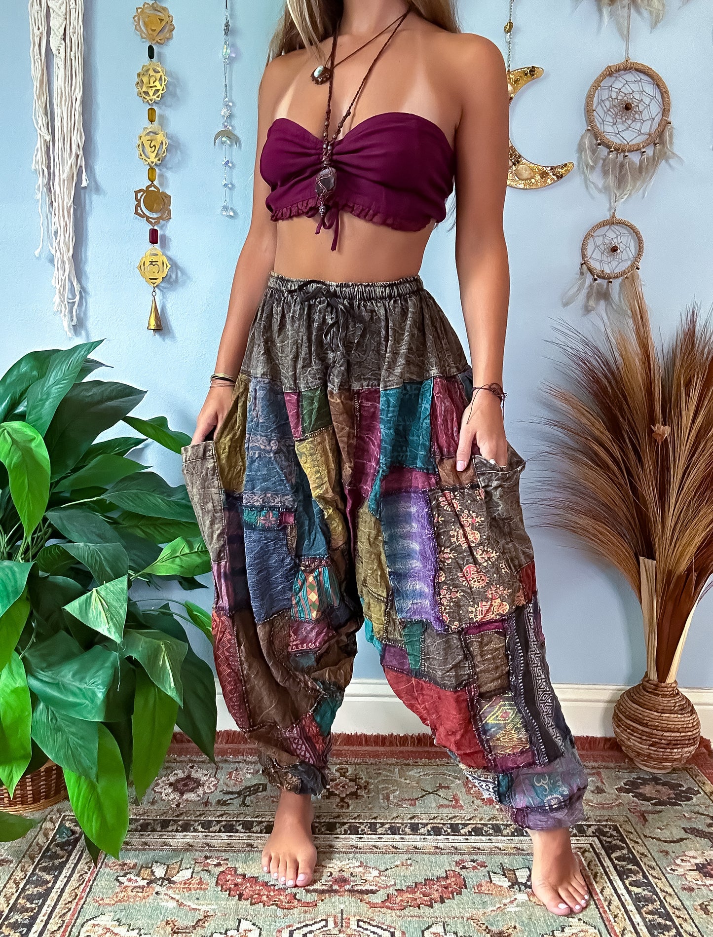 FORESTER HAREM TROUSERS - EARTH