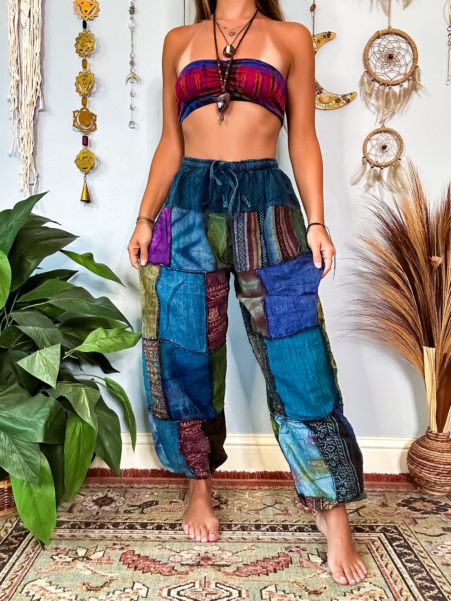 WOODLAND HAREM TROUSERS - COOL TONED