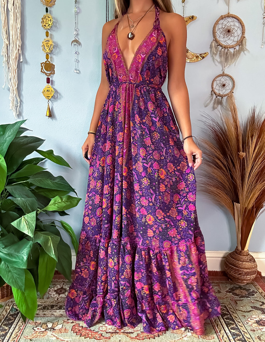 Silk Tiered Dress main image 1