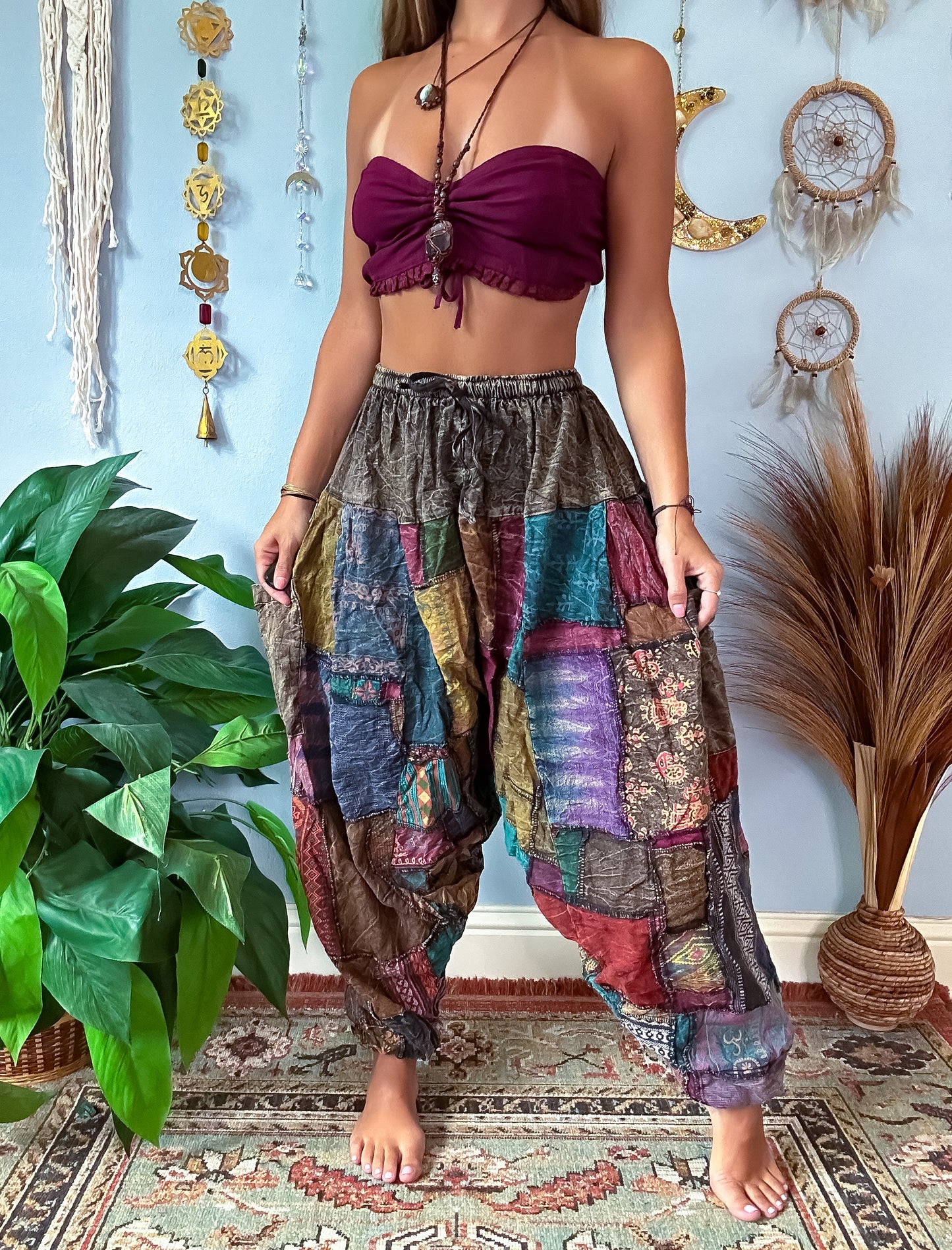 FORESTER HAREM TROUSERS - EARTH