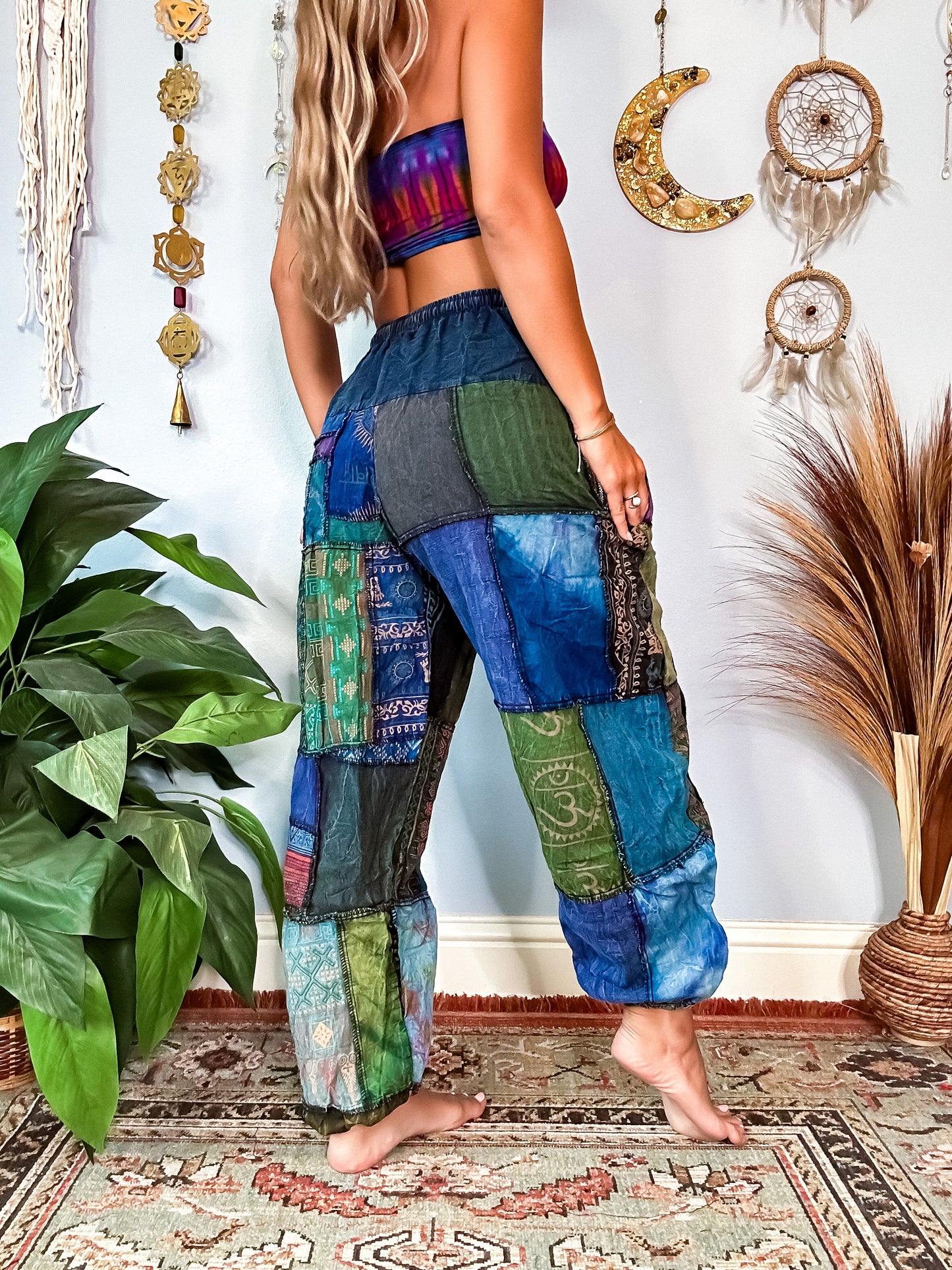 WOODLAND HAREM TROUSERS - COOL TONED