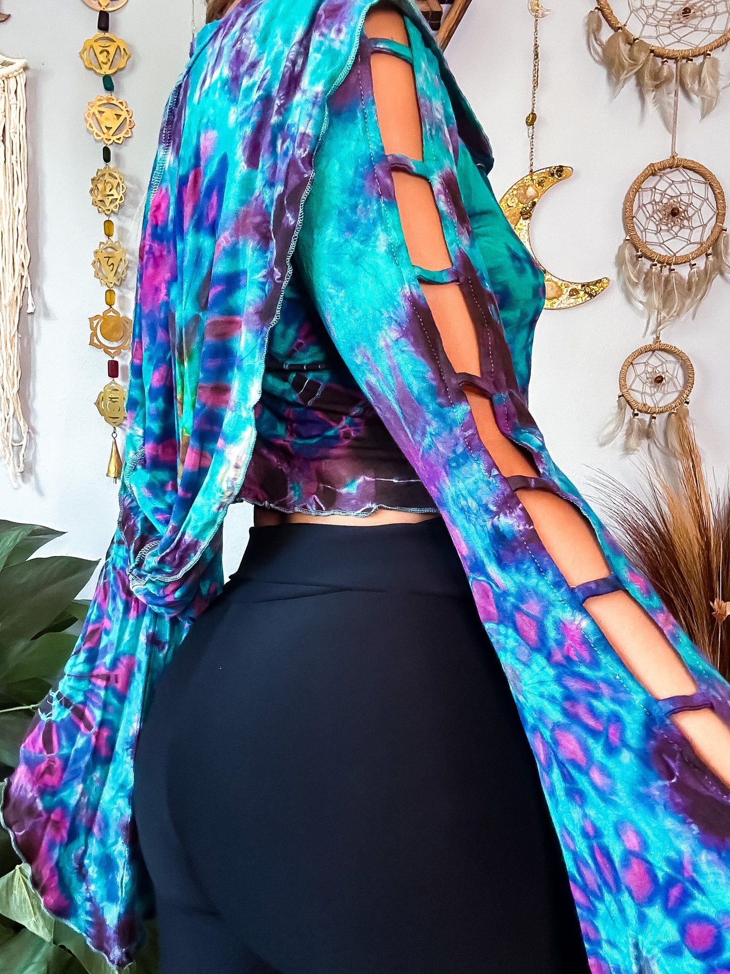 TRIXIE HOODED TOP - TURQUOISE