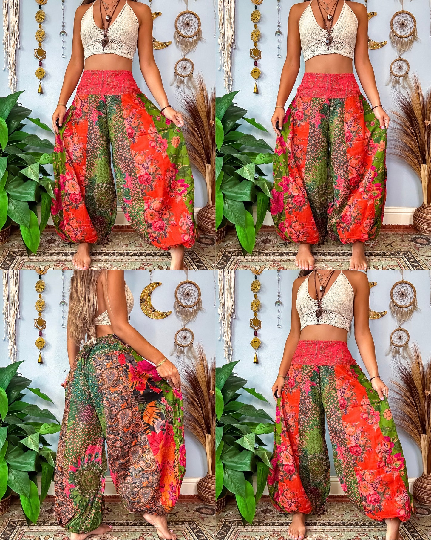 CORDELIA PATCHWORK HAREM TROUSERS