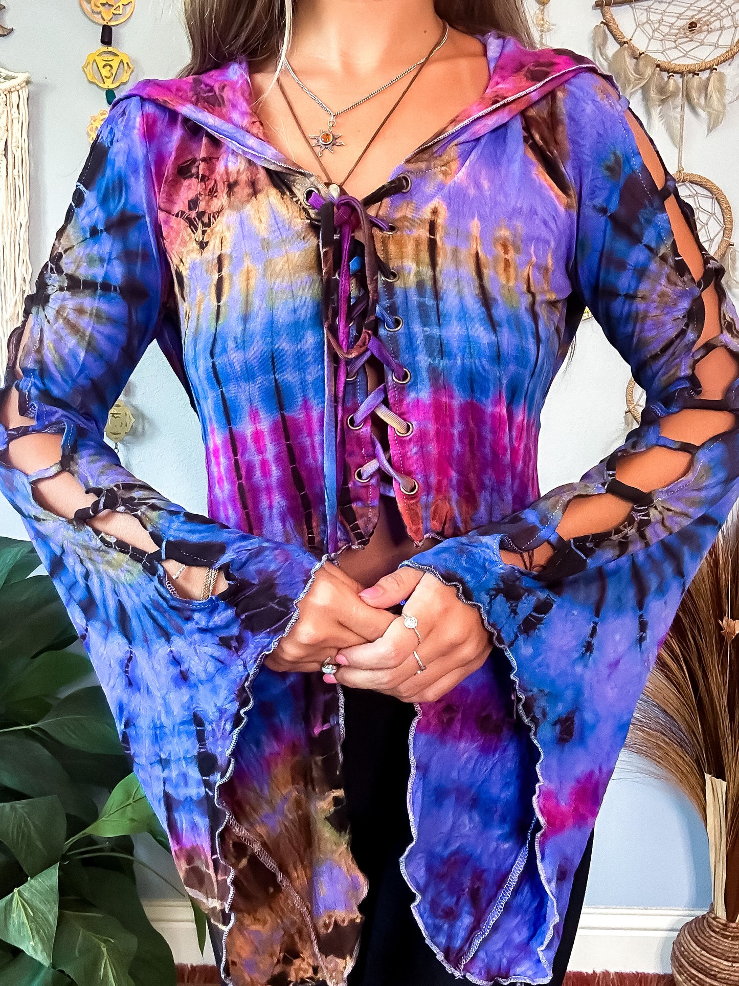 TRIXIE HOODED TOP - PURPLE
