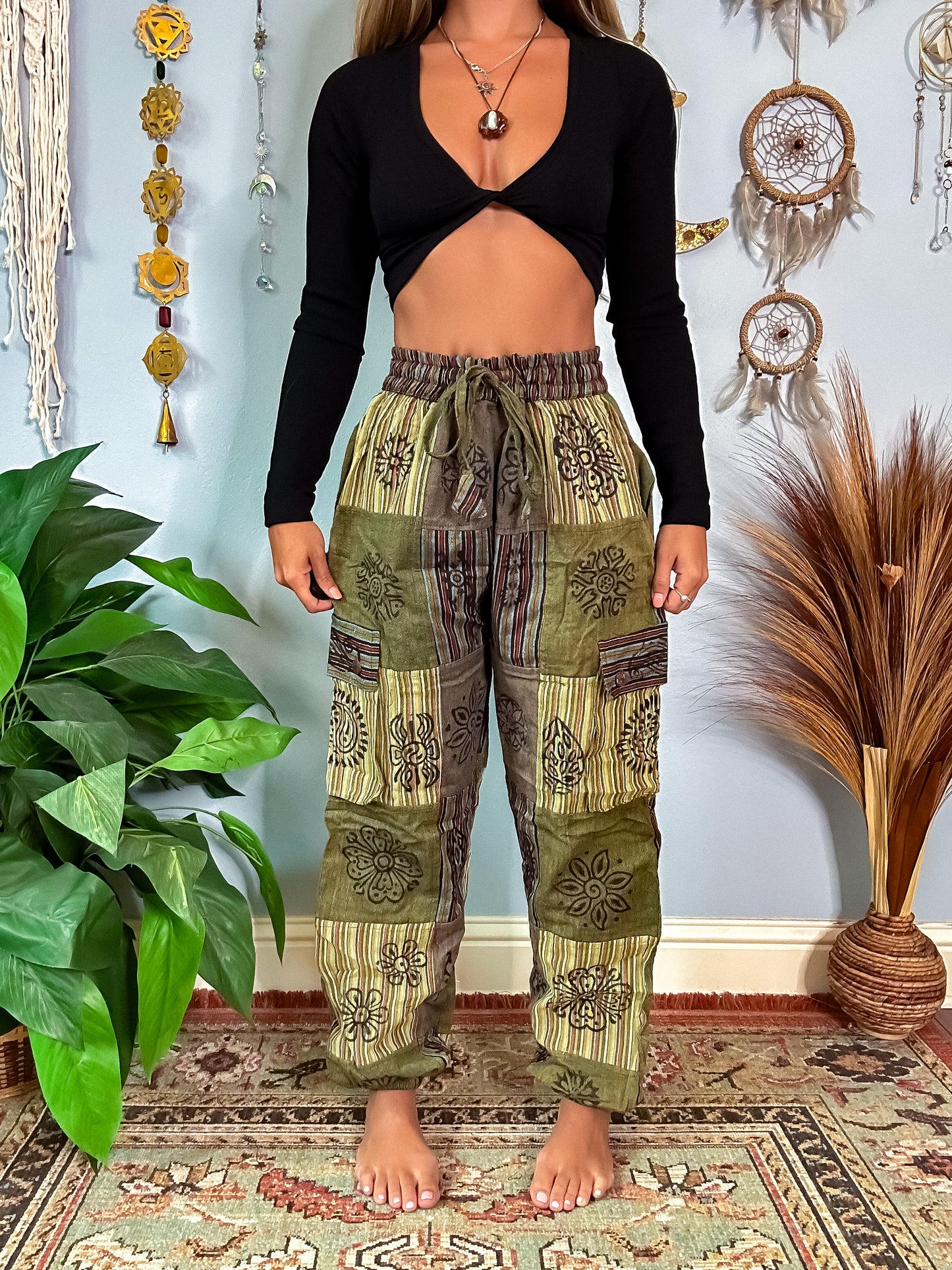 FORAGER HAREM TROUSERS - OLIVE