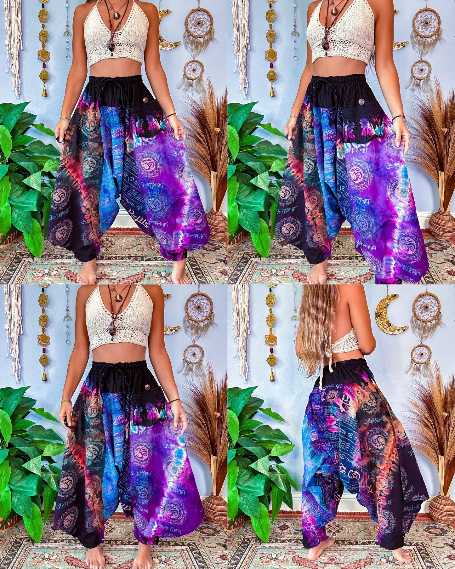 OMARI DROP CROTCH HAREM TROUSERS