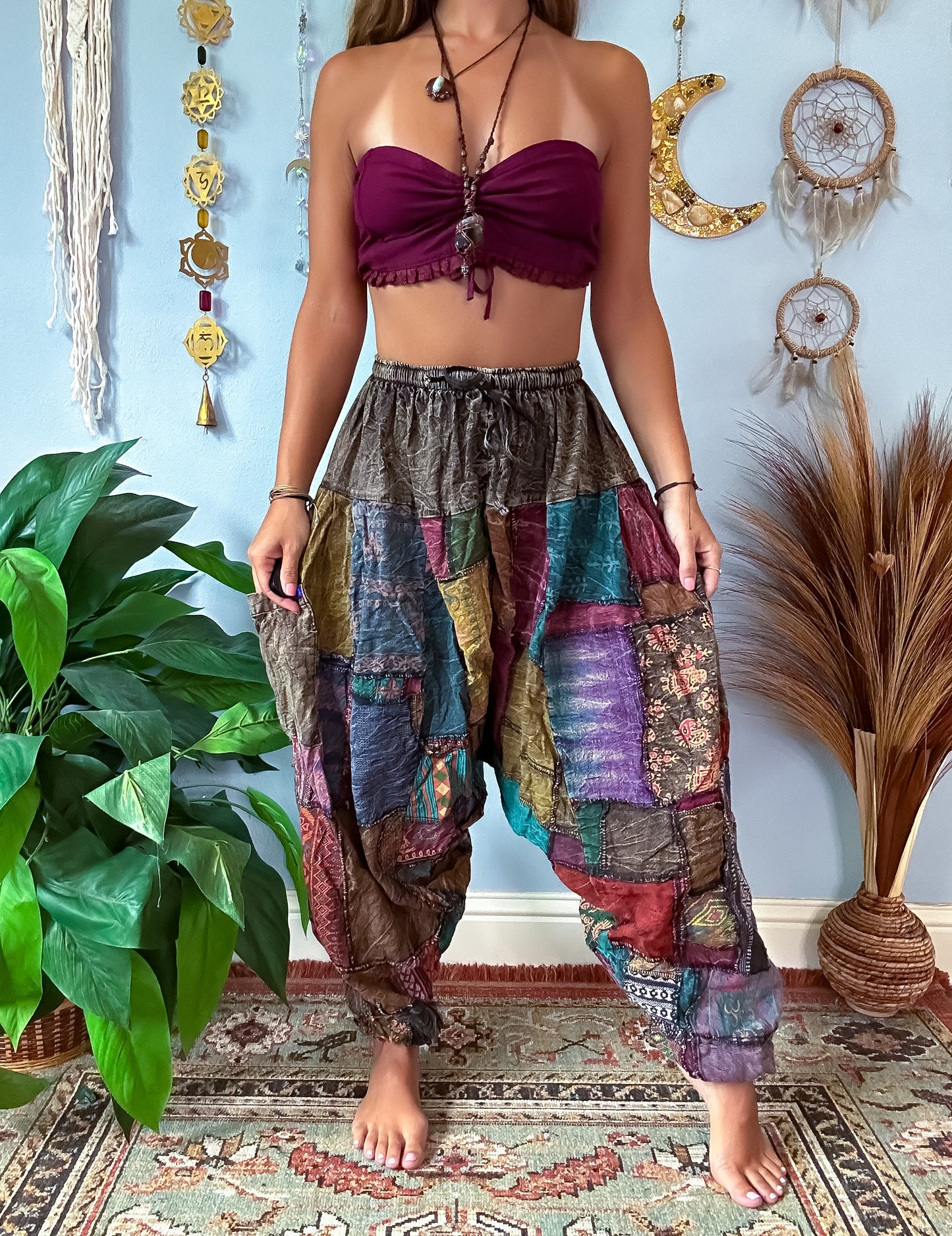 FORESTER HAREM TROUSERS - EARTH