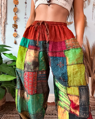 WOODLAND HAREM TROUSERS - RUST