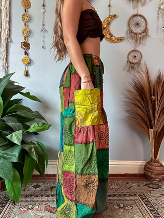 HUNTER WIDE LEG TROUSERS - FOREST