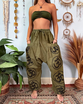 OMAIRA DROP CROTCH HAREM TROUSERS