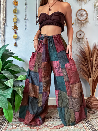 HUNTER WIDE LEG TROUSERS - EARTH