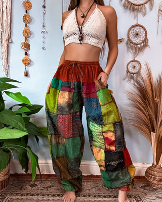 WOODLAND HAREM TROUSERS - RUST