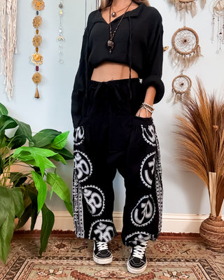 OMAIRA DROP CROTCH HAREM TROUSERS