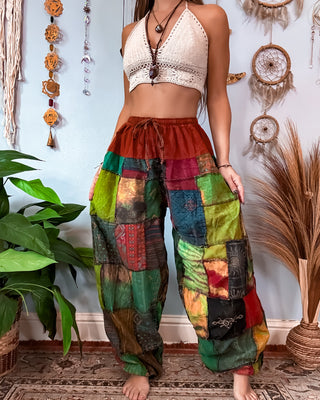 WOODLAND HAREM TROUSERS - RUST