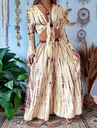 WIDE LEG PANT SET - CREAM