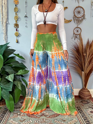 STELLA WIDE LEG PANTS • ORANGE • GREEN • BLUE • PURPLE