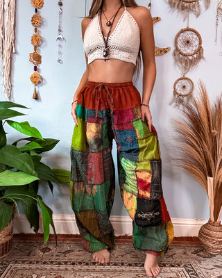 WOODLAND HAREM TROUSERS - RUST