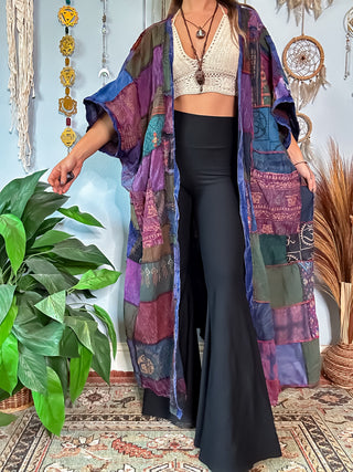 WOODLAND PATCHWORK DUSTER - BERRY