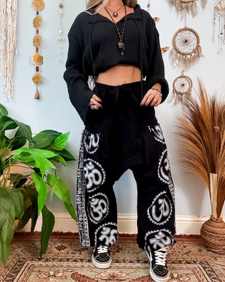 OMAIRA DROP CROTCH HAREM TROUSERS