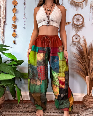 WOODLAND HAREM TROUSERS - RUST