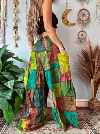 HUNTER WIDE LEG TROUSERS - FOREST