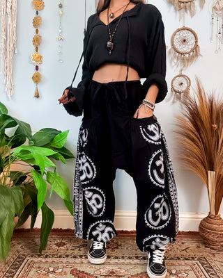 OMAIRA DROP CROTCH HAREM TROUSERS
