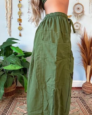LOUKA HAREM TROUSERS - OLIVE