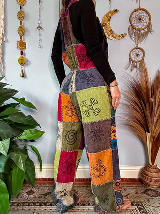 PATCHWORK OVERALLS