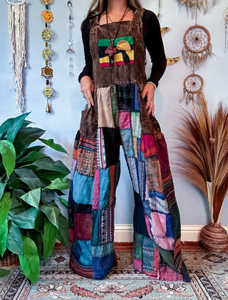 MUSHROOM GARDEN OVERALLS - EARTH
