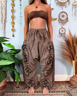 OMAIRA DROP CROTCH HAREM TROUSERS