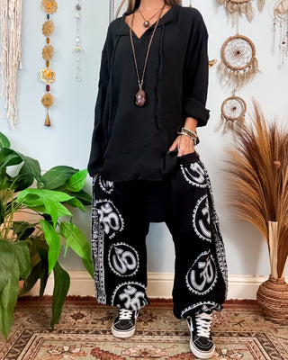 OMAIRA DROP CROTCH HAREM TROUSERS