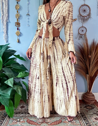 WIDE LEG PANT SET - CREAM