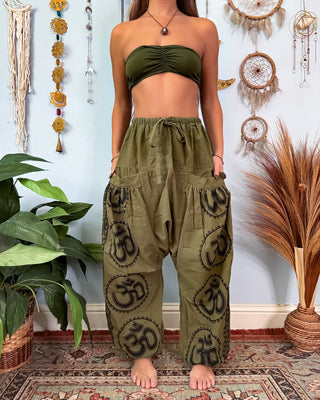 OMAIRA DROP CROTCH HAREM TROUSERS