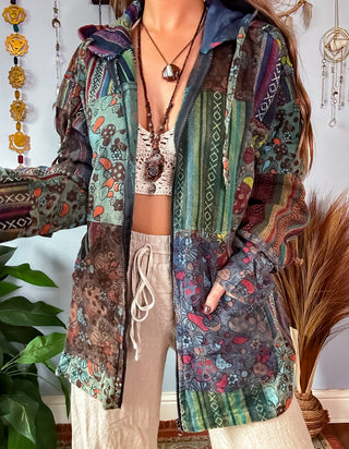 MUSHROOM PATCH ZIP UP JACKET