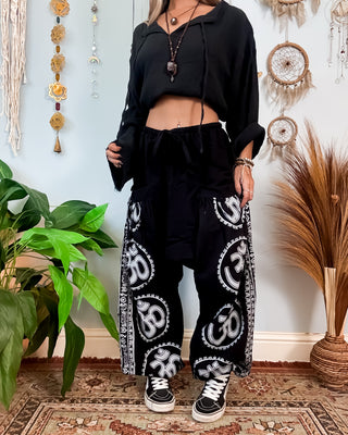 OMAIRA DROP CROTCH HAREM TROUSERS