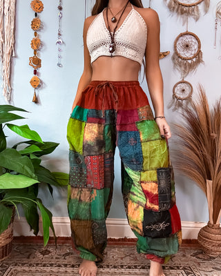 WOODLAND HAREM TROUSERS - RUST