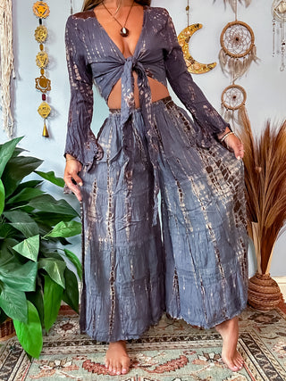 WIDE LEG PANTS SET - STONE