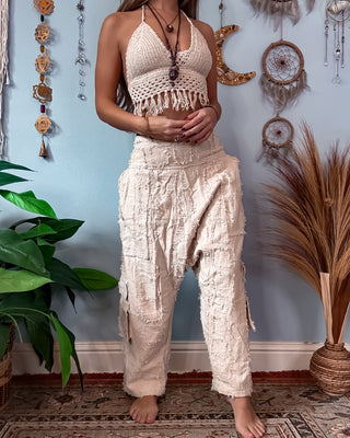 WILDER DROP CROTCH TROUSERS  - SAND