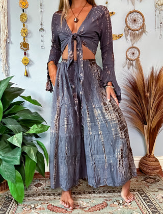 WIDE LEG PANTS SET - STONE