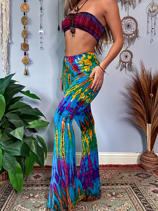 (PRE ORDER) AURORA FLARE PANTS - TURQUOISE