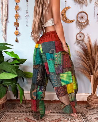 WOODLAND HAREM TROUSERS - RUST