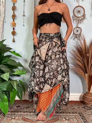 ELOISE REVERSIBLE WRAP SKIRT