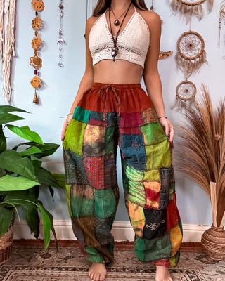 WOODLAND HAREM TROUSERS - RUST