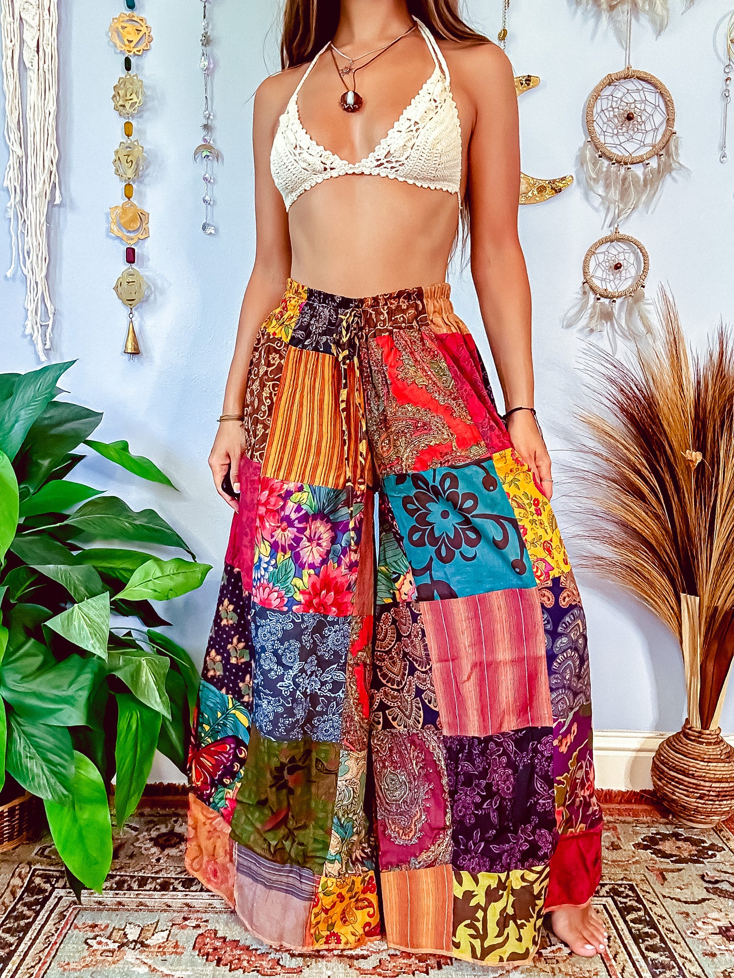 KAILANI WIDE LEG TROUSERS - RUST