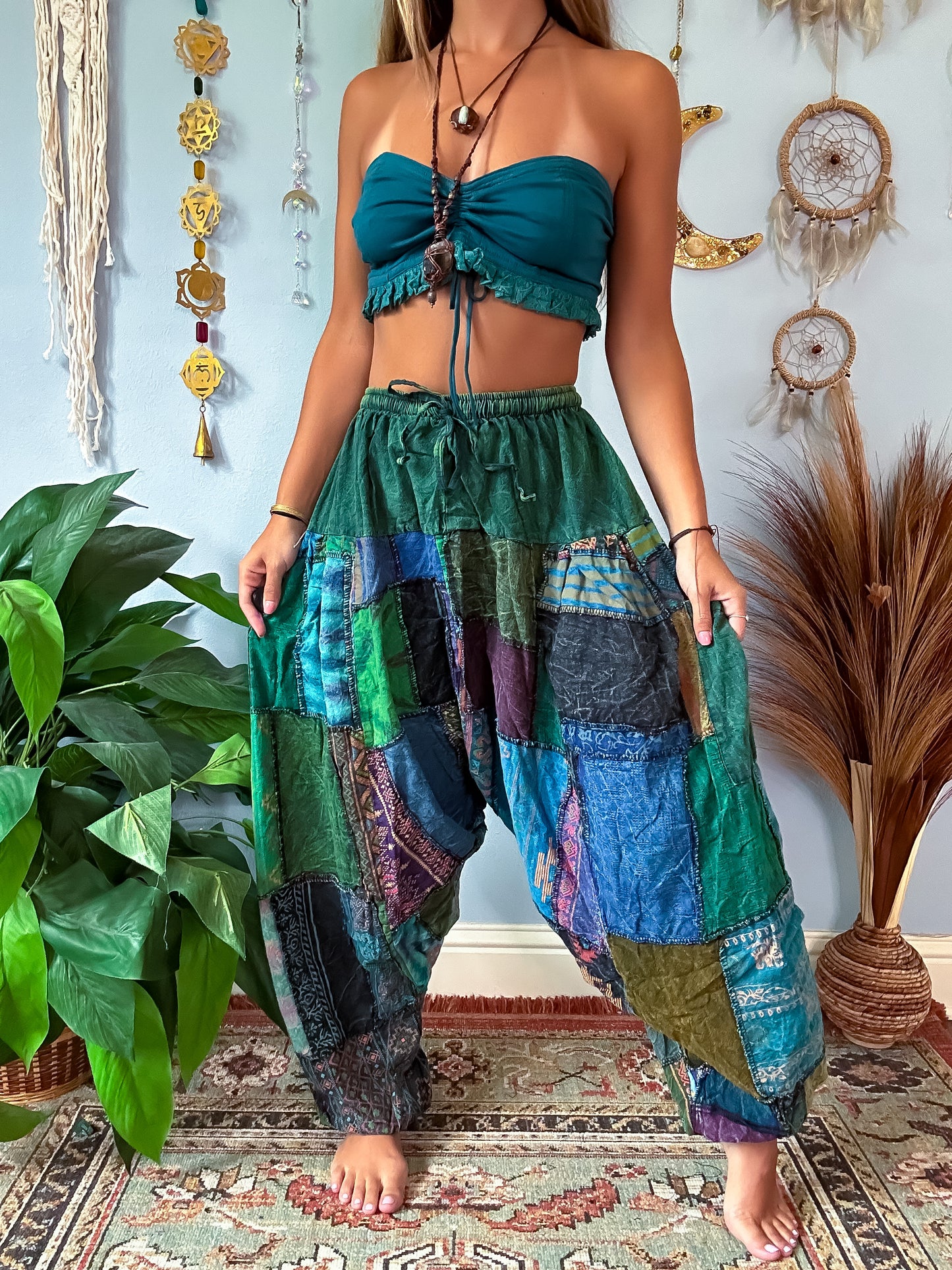 FORESTER HAREM TROUSERS - FOREST