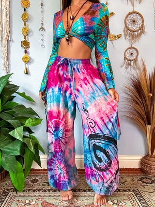 LEILANI HAREM TROUSERS- PINK & BLUE