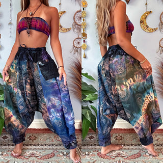 OMARI DROP CROTCH HAREM TROUSERS