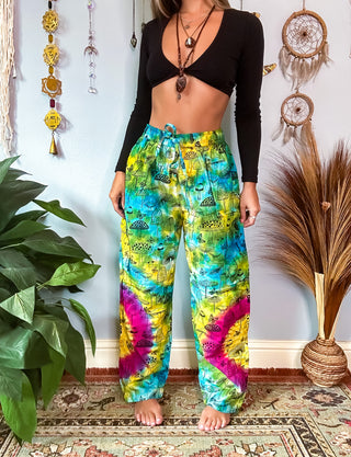SWIRL BUTTERFLY TRIPS STRAIGHT LEG TROUSERS