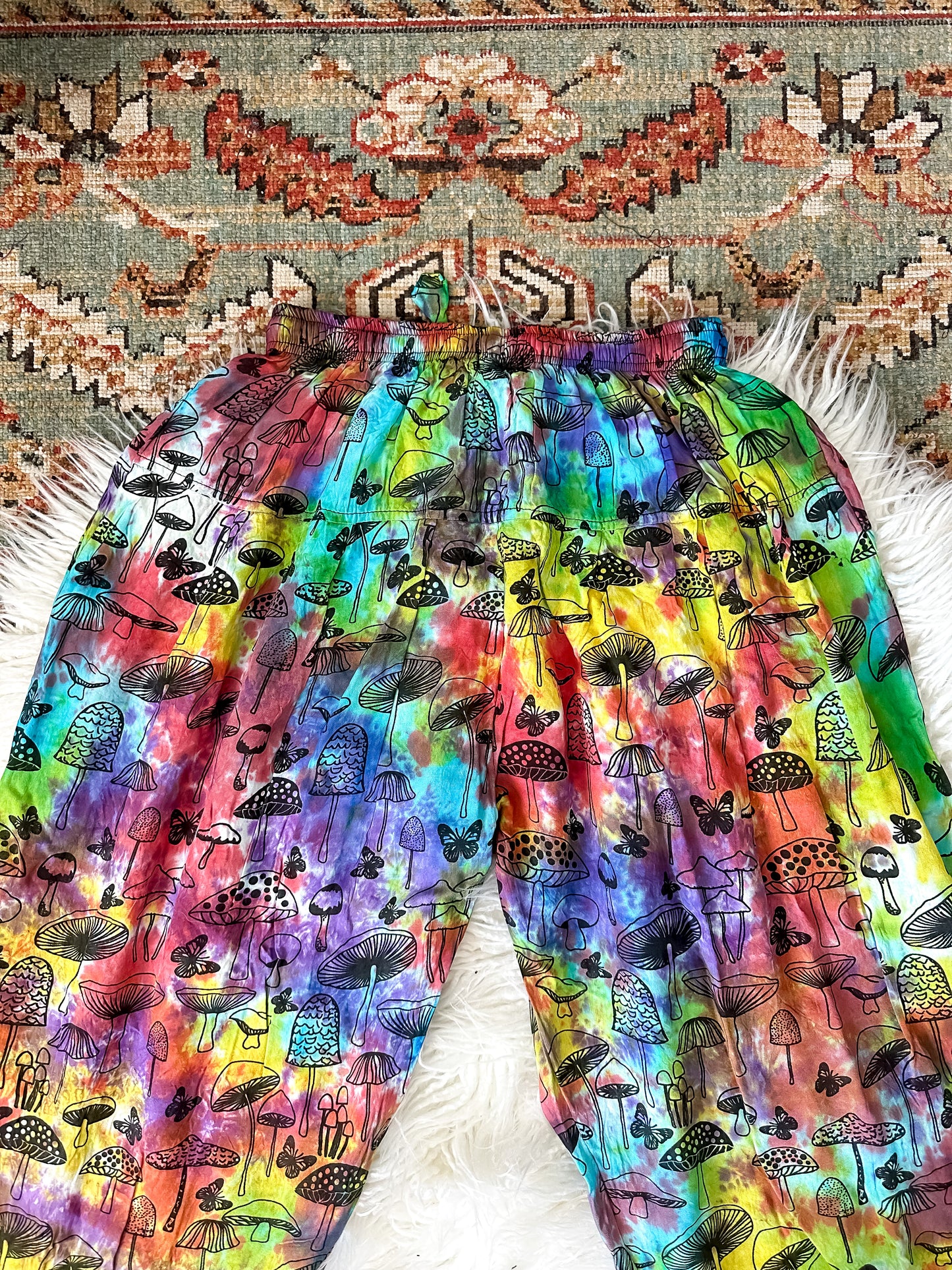 RAINBOW BUTTERFLY TRIPS HAREM TOUSERS